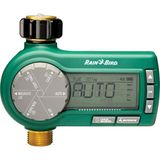 Rain Bird Premium Musluk Tipi Pilli Zamanlayıcı Metal Giriş Çıkışlı Plastik Malzeme ile Bahçe Sulama - Siyah - Yeşil
