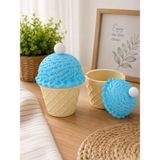 Rain Craft 3D Dondurma Görünümlü Dekoratif Saklama Kutusu 3D Tasarım - Mavi
