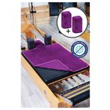 RAINBO Antibakteriyel Mor Pilates Reformer Havlusu Omuzluk Kılıfı, Kaydırmaz Reformer Towel