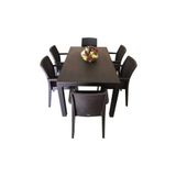 Rainbow 80x140 Camsız Masa 6 Adet Sıena Rattan Koltuk Seti Kahverengi