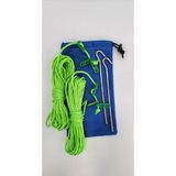 Rainbow Hamak 20 Metre Polyester ip - 4 mm + 6 Ad Gergi Aparatı +2 Ad Çadır Kazığı +Taşıma Çantası - Yeşil