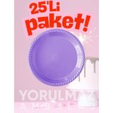 Rainbow Lila Plastik Tabak 25 Adet Şık & Dayanıklı Kullan-at Açık Mavi