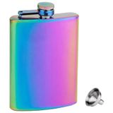 Rainbow Paslanmaz Çelik Cep İcki Matarası 8oz 240ml