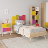 Rainbow Tek Kisilik Karyola-Sonoma-Renkli 105X106x206 Cm (Gxyxd)