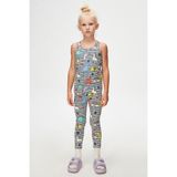 Rainbow Unicorn Kız Çocuk Desenli Kolsuz Tişört - Beyaz - Mavi - 6 Yaş