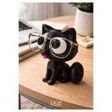 Rainmade Sevimli Şaşkın Kedi Tasarımlı 3D Baskı Gözlük Standı & Dekoratif Masaüstü Biblo