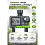 RAINPOINT 2 Çıkışlı Akıllı Sulama Zamanlayıcı Bahçe Musluk Timer IP65 Su Geçirmez Otomatik Sulama
