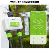 Rainpoint HTV213FRF Mini Dijital 2-Çıkışlı Wifi'li Kablosuz Hortum Su Zamanlayıcısı ve Mini Bux Hub - Beyaz - Yeşil
