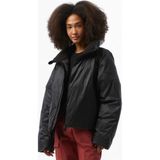 Rains Kevo Short Puffer Kadın Siyah Mont - 01-Siyah - L