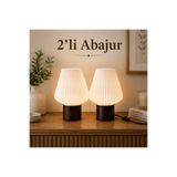RAINTECH 2’li Modern LED Abajur Gece Lambası Dekoratif Masa Lambası Yatak Odası Salon Başucu Abajuru
