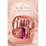 RAİR BEAUTY 11 Parça Makyaj Seti, Çeyiz Bohça Seti Açık Ten Makyaj Seti (Peluş Makyaj Çantasıyla Gönderilecektir) Advent Calender