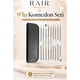 RAİR BEAUTY 9'lu Komedon Seti Deri Çantalı Siyah Nokta Seti