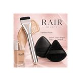 RAİR BEAUTY Fondoten Fırçası ,Fondoten Süngeri ve Pudra Süngeri (HEDİYE) Cilt Makyajı için 3'lü Fırça Seti