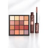 RAİR BEAUTY Ultmate 16 Renk Far Paleti ve Kahverengi Maskara 2’li Göz Makyaj Seti