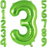 Rakam Folyo Balon 34 inç 76-82 cm (Açık Yeşil, 3)