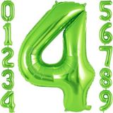 Rakam Folyo Balon 34 inç 76-82 cm (Açık Yeşil, 4)
