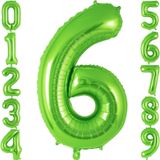 Rakam Folyo Balon 34 inç 76-82 cm (Açık Yeşil, 6)
