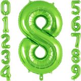 Rakam Folyo Balon 34 inç 76-82 cm (Açık Yeşil, 8)