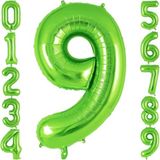 Rakam Folyo Balon 34 inç 76-82 cm (Açık Yeşil, 9)