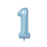 Rakam Folyo Balon 34 inç 76-82 cm (Bebe Mavisi, 1)
