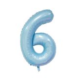 Rakam Folyo Balon 34 inç 76-82 cm (Bebe Mavisi, 6)