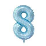 Rakam Folyo Balon 34 inç 76-82 cm (Bebe Mavisi, 8)