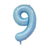 Rakam Folyo Balon 34 inç 76-82 cm (Bebe Mavisi, 9)