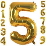 Rakam Folyo Balon 34 inç 76-82 cm (Gold, 5)