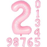 Rakam Folyo Balon 34 inç 76-82 cm (Pembe, 2)