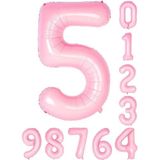 Rakam Folyo Balon 34 inç 76-82 cm (Pembe, 5)