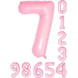 Rakam Folyo Balon 34 inç 76-82 cm (Pembe, 7)