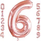 Rakam Folyo Balon 34 inç 76-82 cm (Rose Gold, 6)