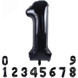 Rakam Folyo Balon 34 inç 76-82 cm (Siyah, 1)