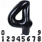 Rakam Folyo Balon 34 inç 76-82 cm (Siyah, 4)