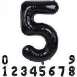 Rakam Folyo Balon 34 inç 76-82 cm (Siyah, 5)