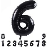 Rakam Folyo Balon 34 inç 76-82 cm (Siyah, 6)