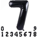 Rakam Folyo Balon 34 inç 76-82 cm (Siyah, 7)