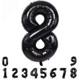 Rakam Folyo Balon 34 inç 76-82 cm (Siyah, 8)