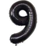 Rakam Folyo Balon 34 inç 76-82 cm (Siyah, 9)