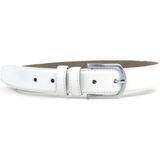 Rakerplus Beyaz Rugan 3 cm (85-110cm) Erkek Çocuk Klasik Kemer - 110 cm