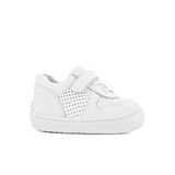 Rakerplus Bob Hakiki Deri Beyaz Barefoot Beyaz Tabanlı Cırtlı Bebek Sneaker Ayakkabı