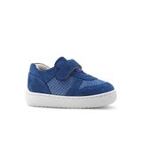 Rakerplus Bob Hakiki Deri Mavi Barefoot Cırtlı Lastikli Bebek Sneaker Ayakkabı