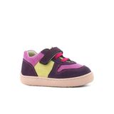 Rakerplus Bob Hakiki Deri Mor Pembe Barefoot Cırtlı Lastikli Bebek Sneaker Ayakkabı