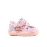 Rakerplus Bob Hakiki Deri Pudra Gri Barefoot Cırtlı Lastikli Bebek Sneaker Ayakkabı