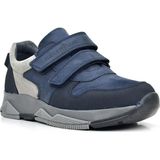 Rakerplus Deri Lacivert Cırtlı Çocuk Sneakers Spor Ayakkabı Ortopedik Düz Taban