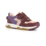 Rakerplus Hakiki Deri Bordo Pembe Kız Çocuk Cırtlı Sneakers Spor Ayakkabı Bordo