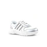 Rakerplus Hakiki Deri Gümüş Pembe Parlak Taşlı Kız Çocuk Sneakers Ayakkabı