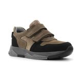 Rakerplus Hakiki Deri Kahverengi Siyah Çocuk Sneakers Spor Ayakkabı Kahverengi