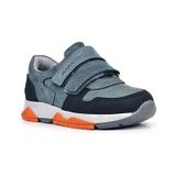 Rakerplus Hakiki Deri Koyu Gri Çocuk Cırtlı Sneakers Spor Ayakkabı Gri