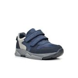 Rakerplus Hakiki Deri Lacivert Cırtlı Gri Tabanlı Çocuk Sneakers Spor Ayakkabı
